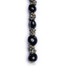 Kona Coast Kukui & Mongo Shell Lei of black kukui nuts alternating with green mongo shells