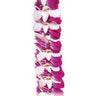 Deluxe orchid lei of alternating white and magenta orchid blossoms