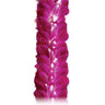 Sweetheart Purple Orchid Lei with densely packed magenta orchid blossoms hand-strung into a full, rounded lei