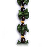 Ti Leaf & Kukui Lei of green ti leaf knots alternating with polished dark kukui nuts
